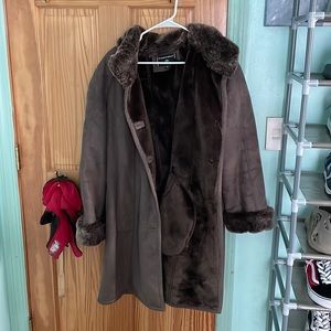 Portrait Vintage Jacket Faux suede With Faux Fur